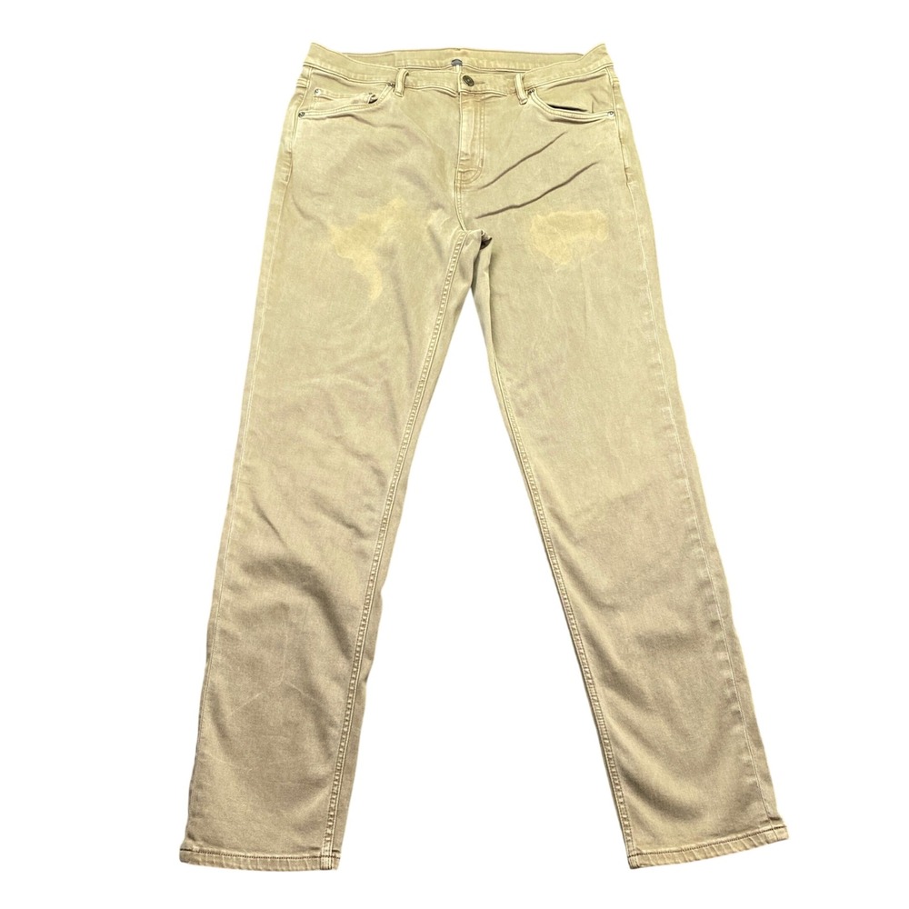 Vuori Mens Benton Stretch Twill Pant Athletic Slim Fit V4037 Brown Stretch Sz 34